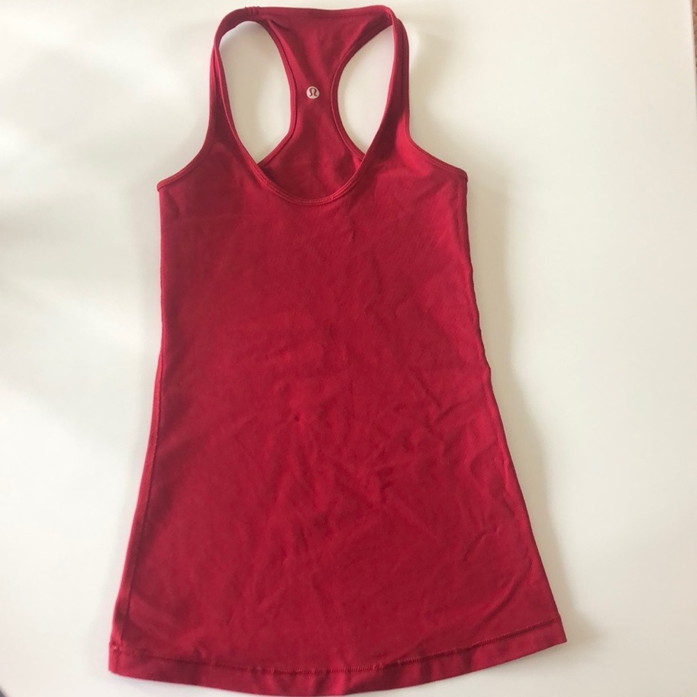 Size 4 Red Lululemon Racerback Tank